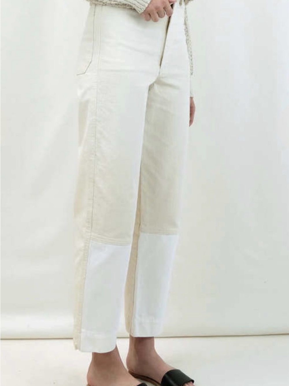 Micaela Greg Seamed Jean Ivory Patch XS - Picture 3 of 8